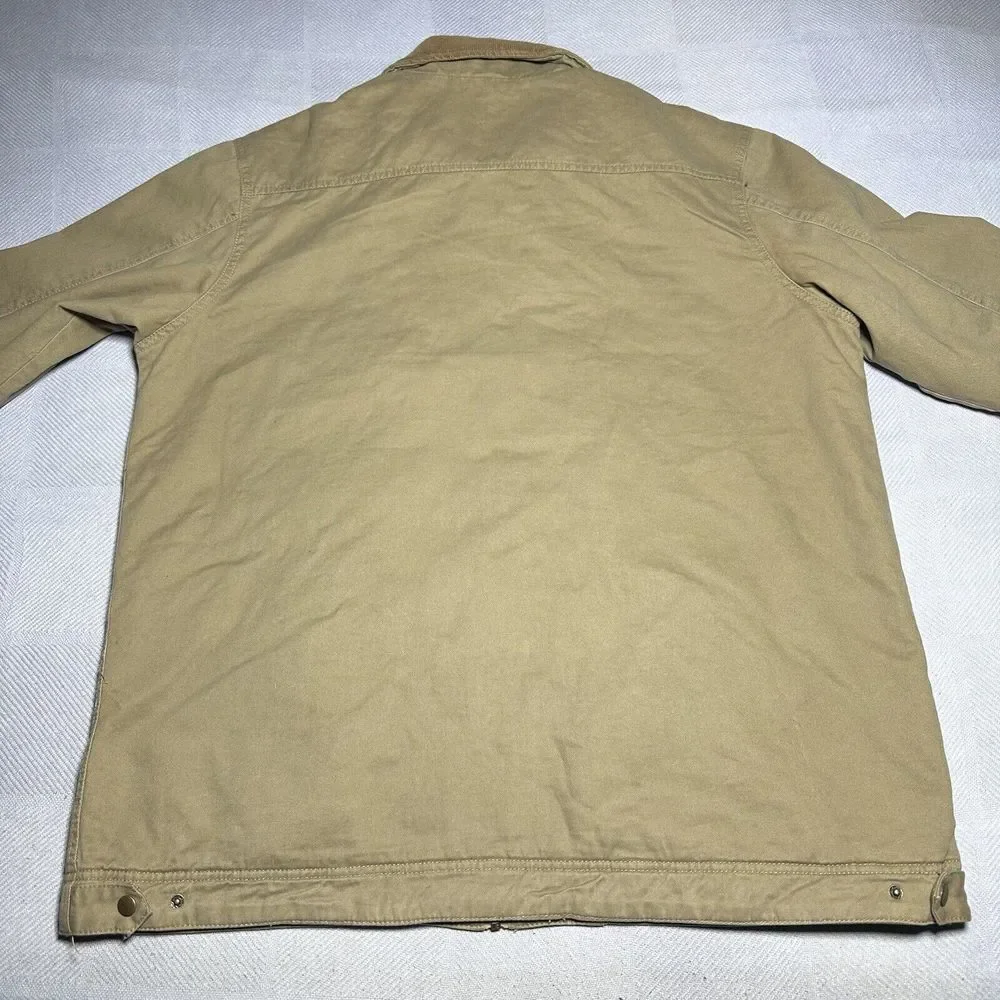 Vintage Y2K Steve & Barry's Corduroy Collar Brown Tan‎ Workwear Jacket Men's XL